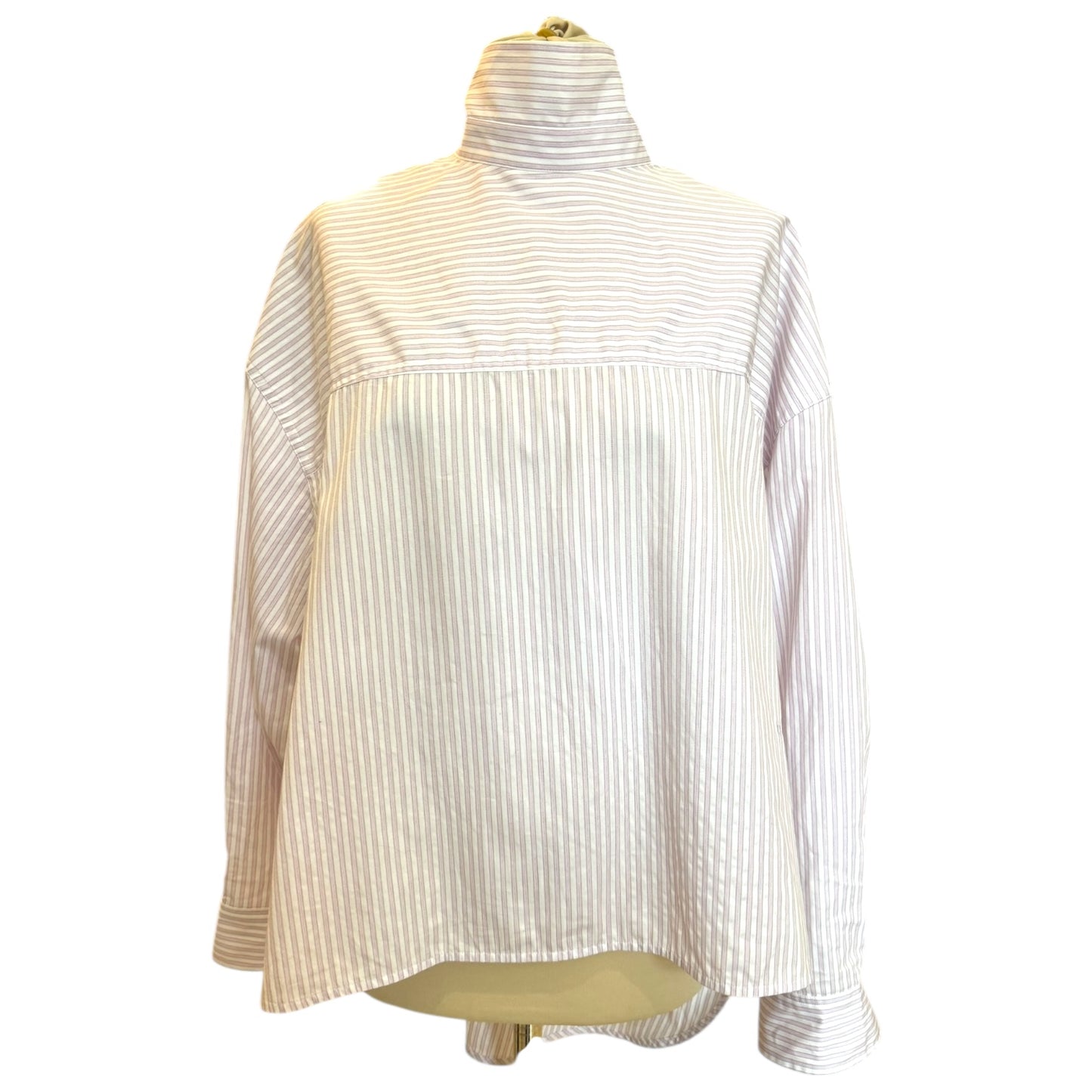 Victoria Beckham Pink Striped Back to Front Shirt - 8/10