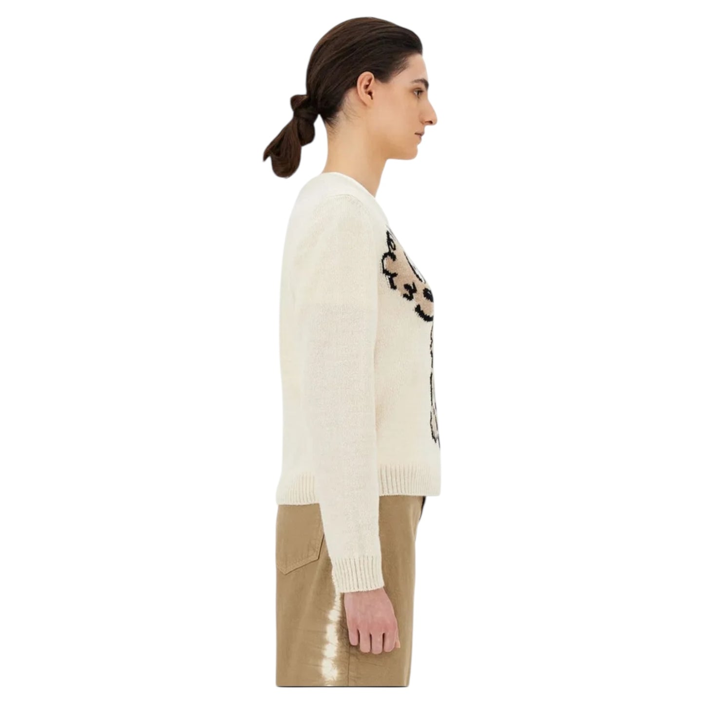 Weekend Max Mara Dog Motif Wool and Alpaca Sweater - 8