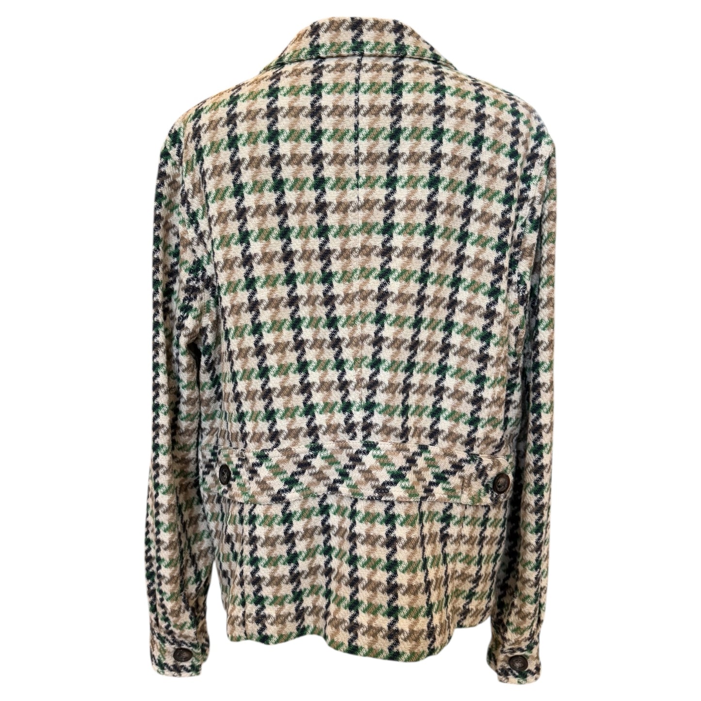 Mos Mosh Cree Duster Jacket in Cream and Green - 16