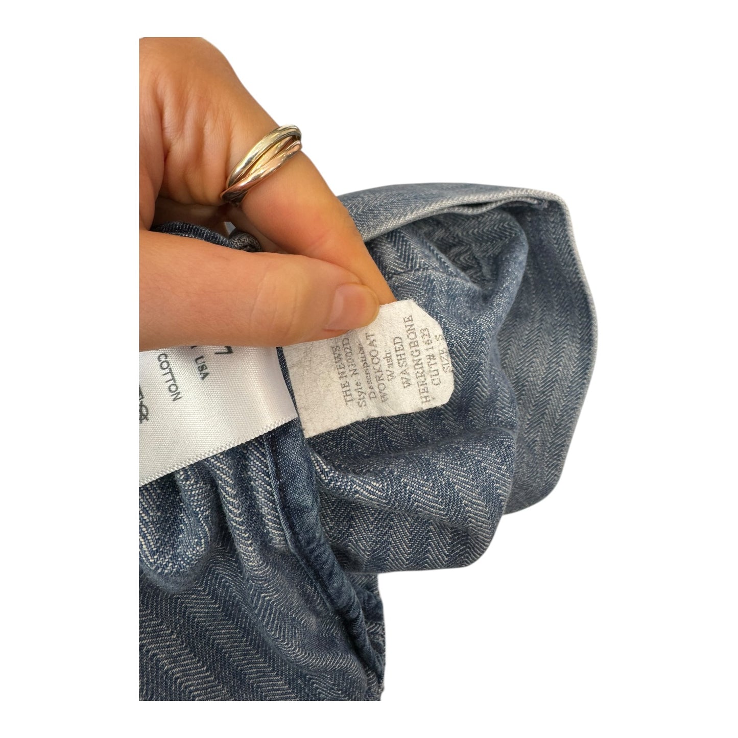 6397 Indigo Herringbone Workwear Jacket - 10