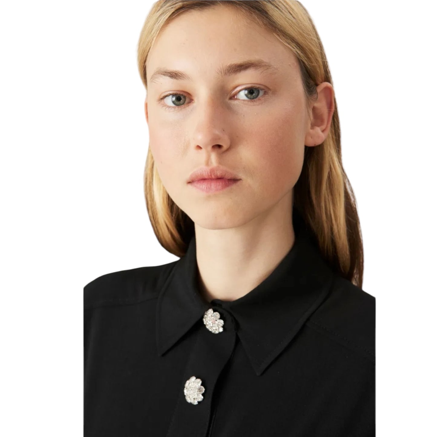 Ganni Black Shirt Dress - 12