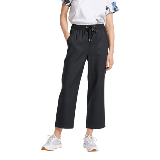 Marc Cain Sports Midnight Blue Wusu Linen Trousers - 10/12
