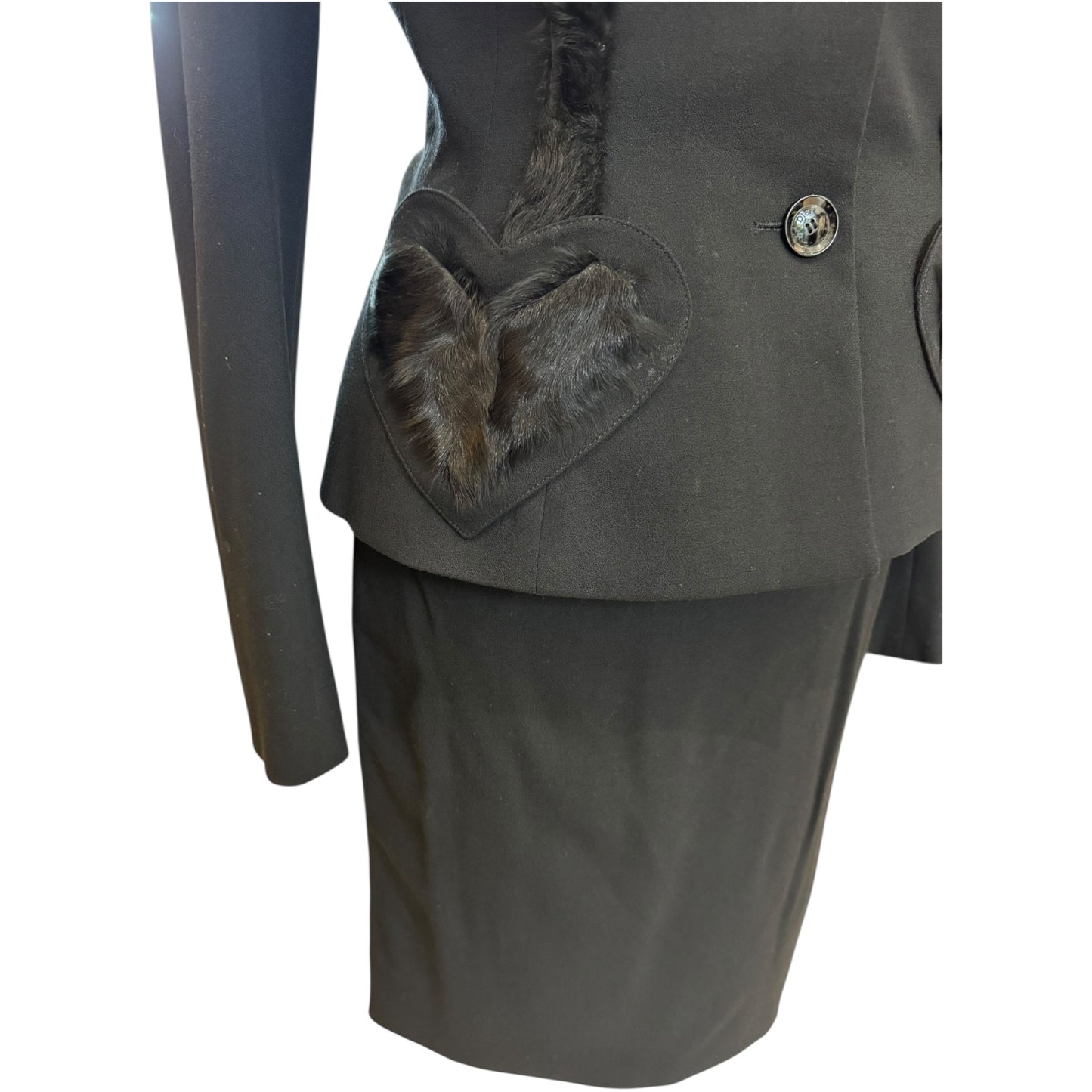 Christian Dior Black Heart Skirt Suit - 8