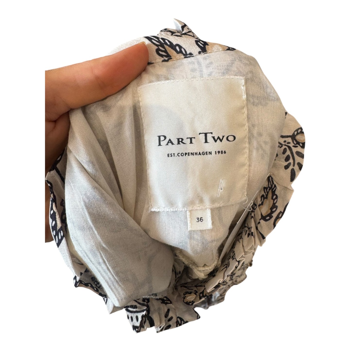 Part Two Parilla Cream Patterned Tiered Dress - 10