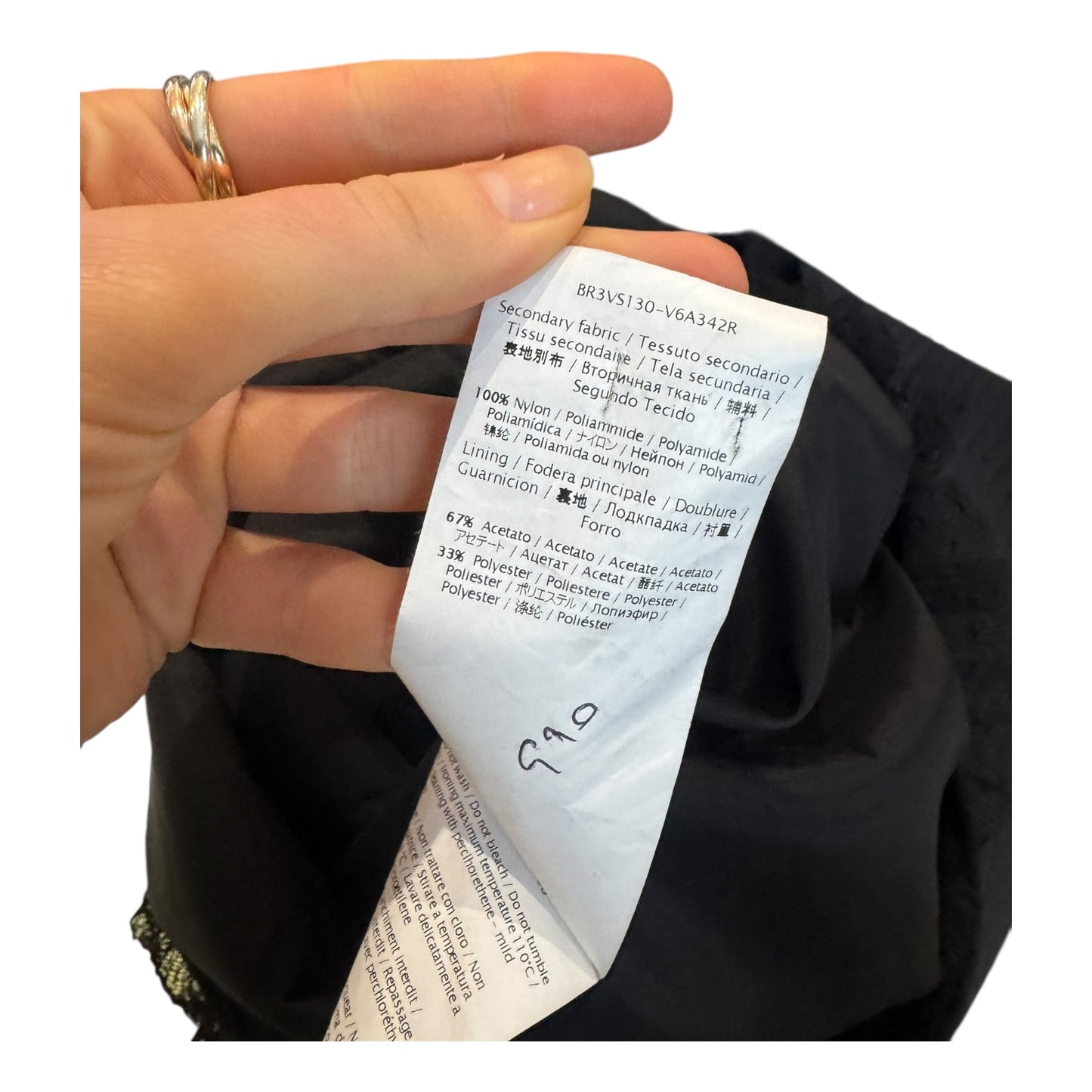 Red Valentino Black A line Dress with Lace Trim - 10/12