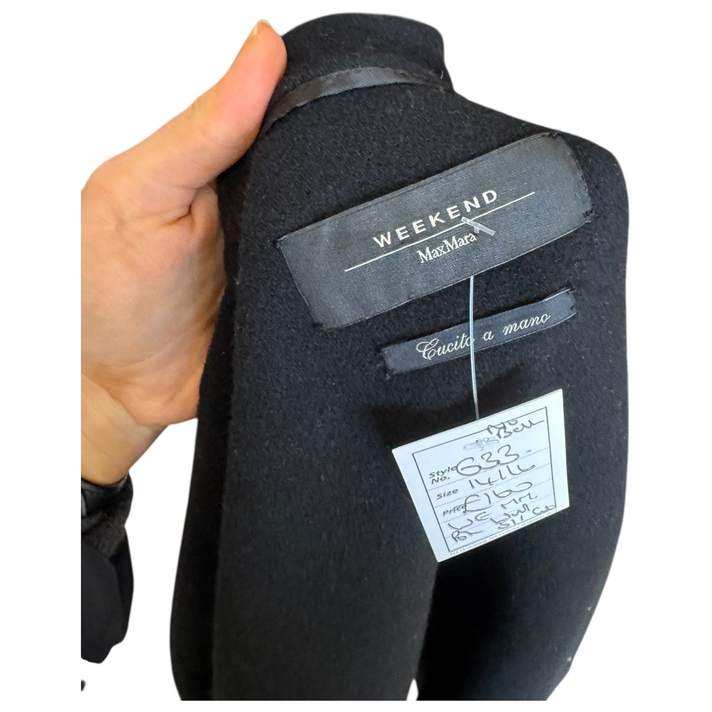 Weekend Max Mara Black Sleeveless Coat - 14/16