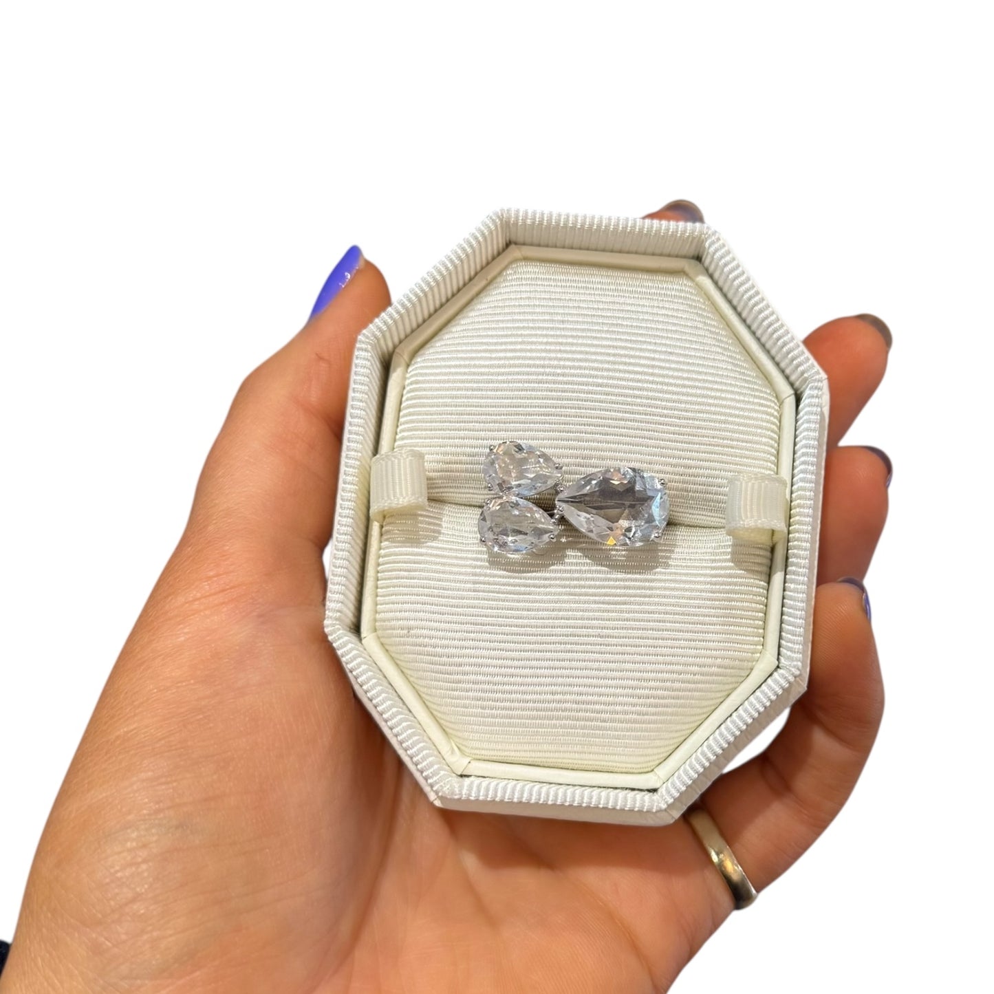 Swarovski Millenia Cocktail Ring with Pear Cut Crystals - Size 52