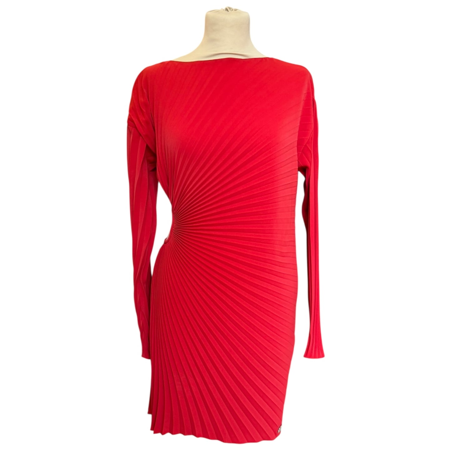 Kenzo Red Sun-ray Pleated Mini Dress - 10