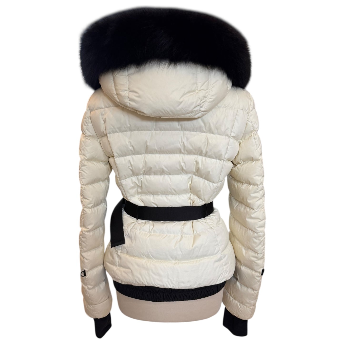 Moncler Grenoble Beverley Quilted Shell Jacket Cream and Black Trim - 8