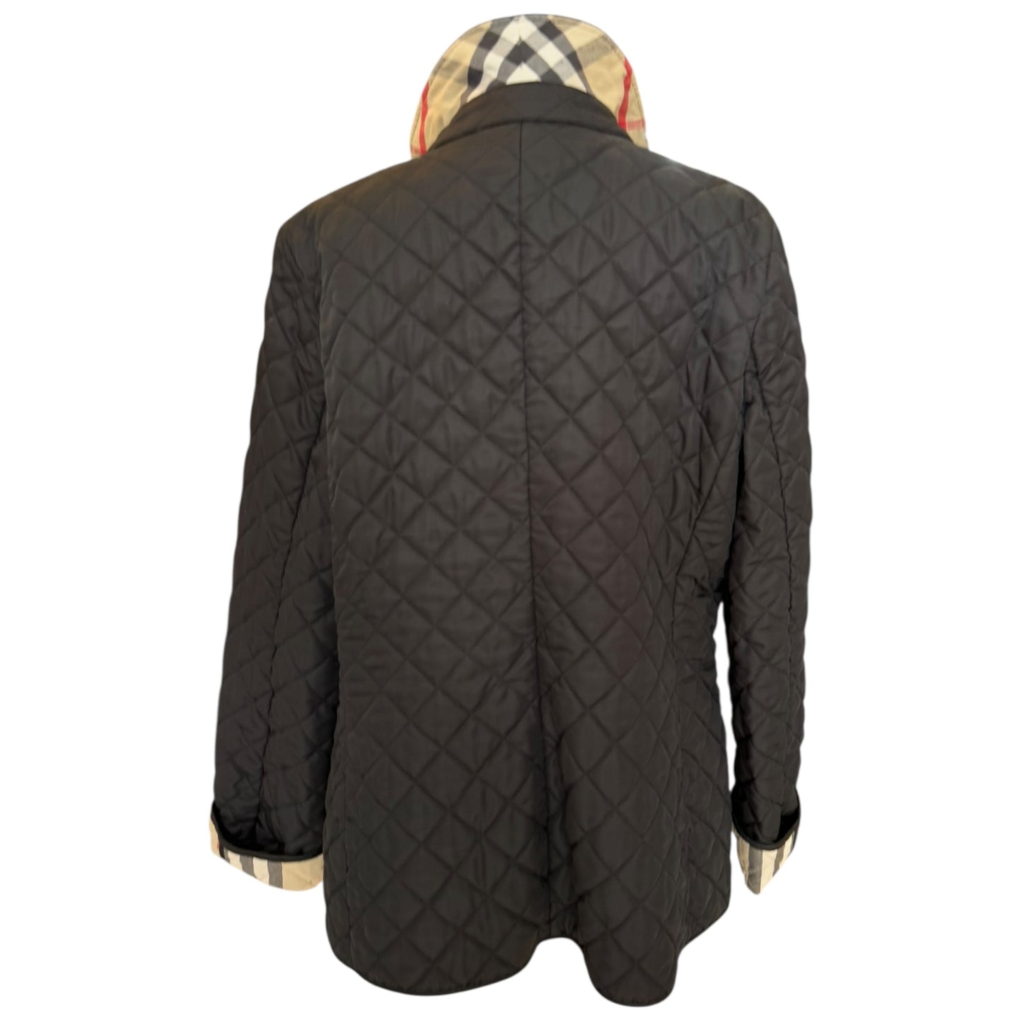 Burberry Black Quilted Jacket with Nova Check Lining - 14