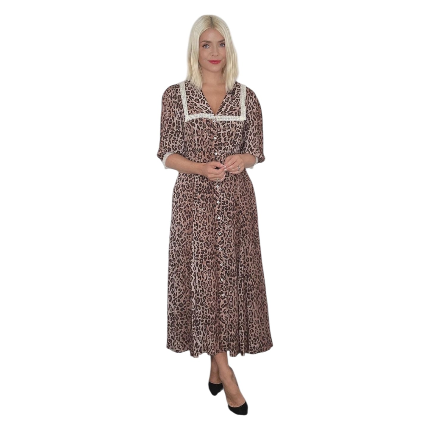 Rixo Ellen dress in Leopard - 8 - NEW