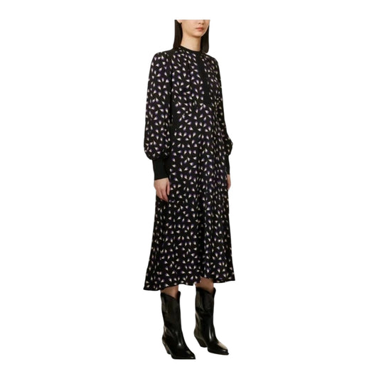 Me + Em Black and Purple Midi Dress - 14