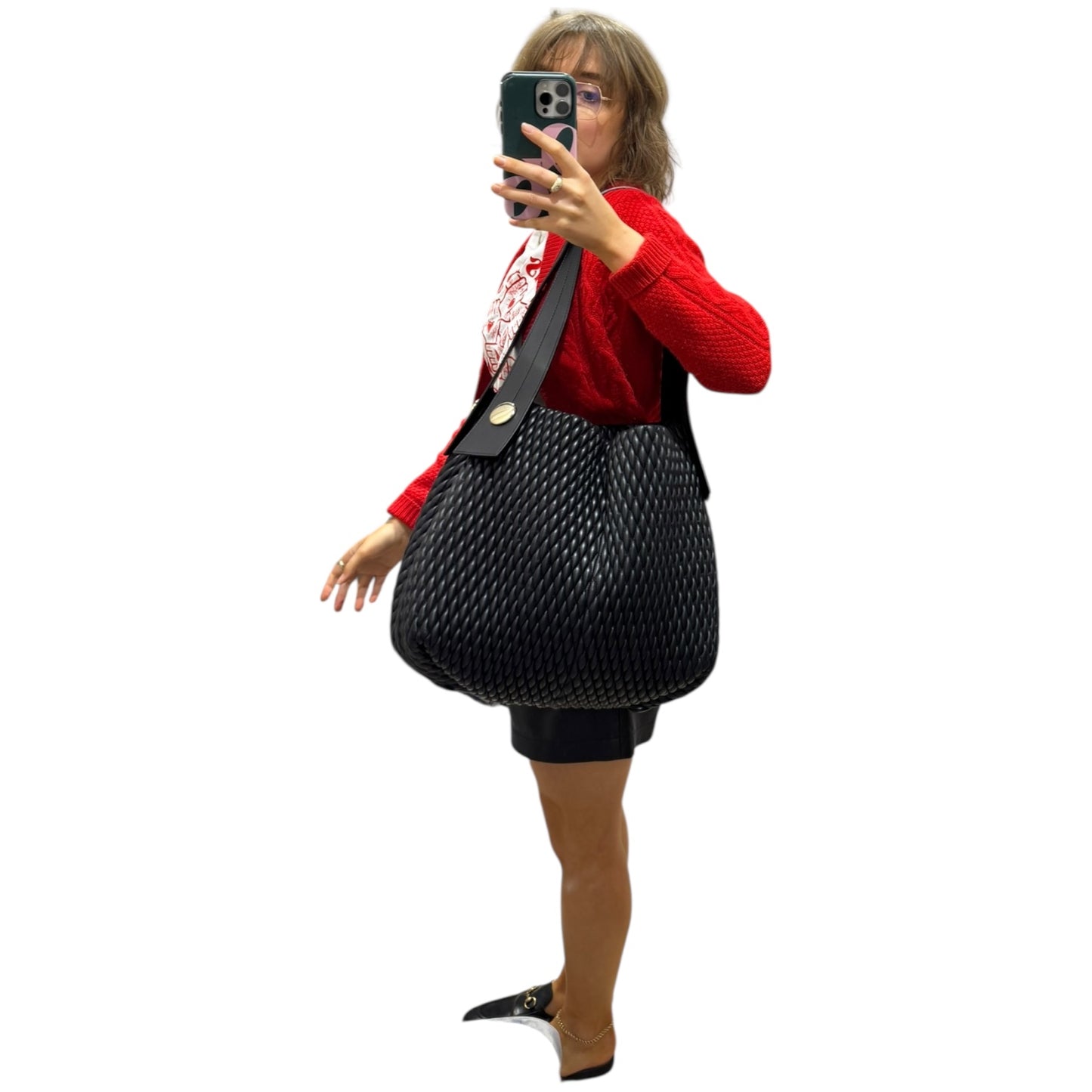 Proenza Schouler Large Black Quilted Leather Tote