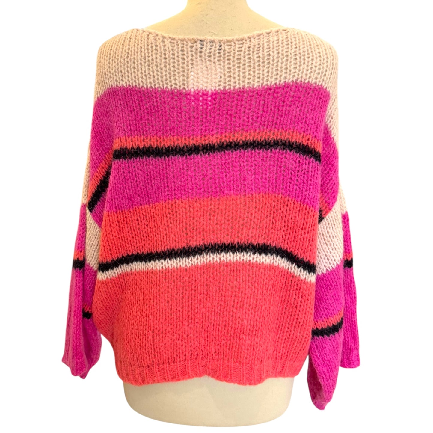 Riani Pink Stripe Jumper - 12