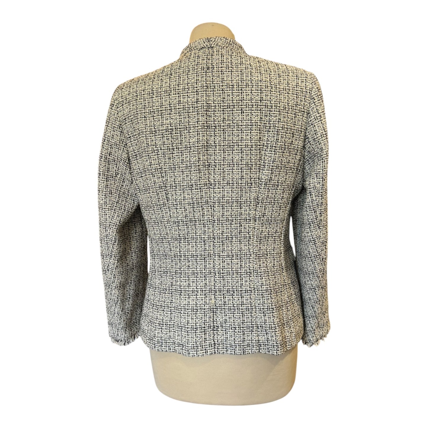Weekend Max Mara White and Black Tweed Jacket - 8