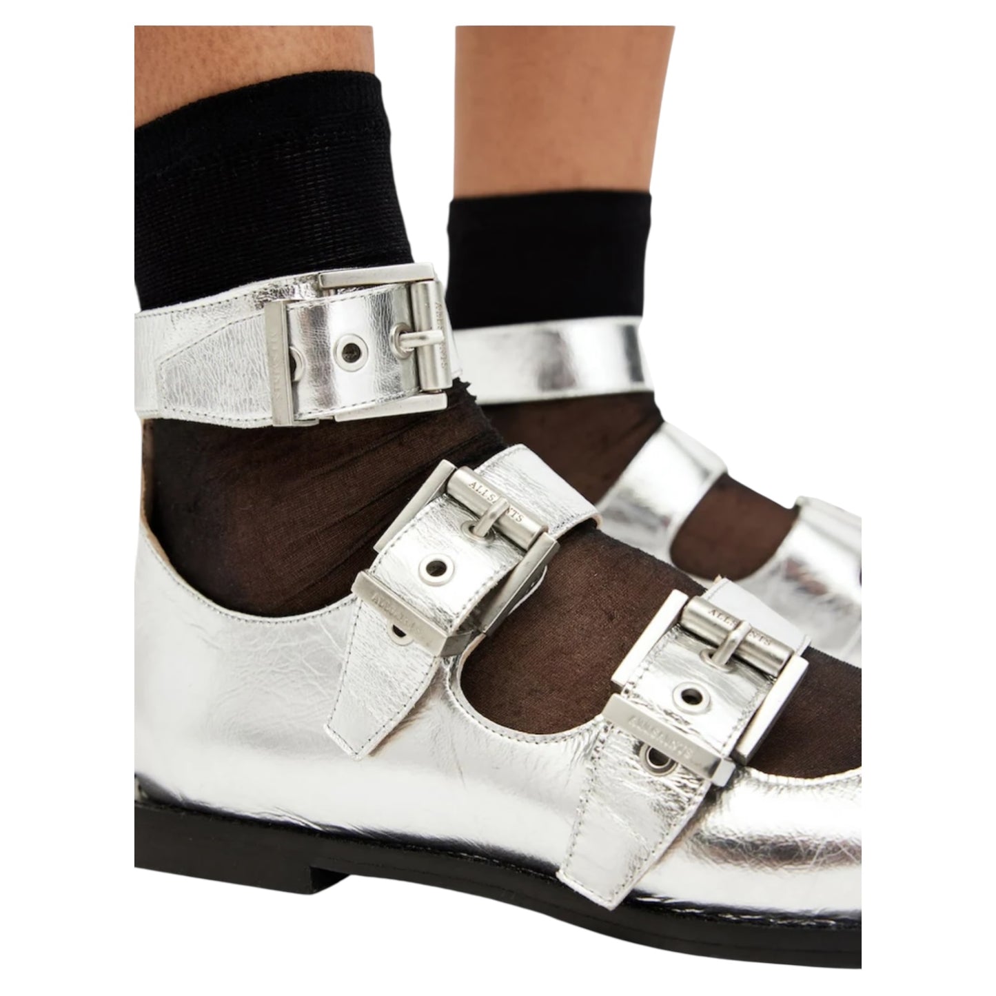 All Saints Silver Susan Shoes - 39 / 6