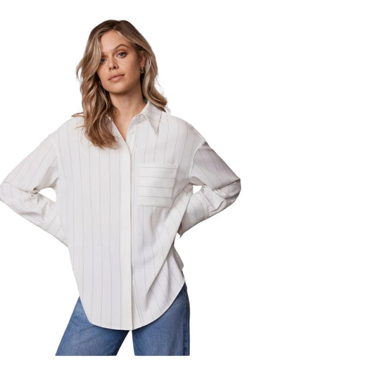 Mint Velvet White Pinstripe Two Piece - 14/16