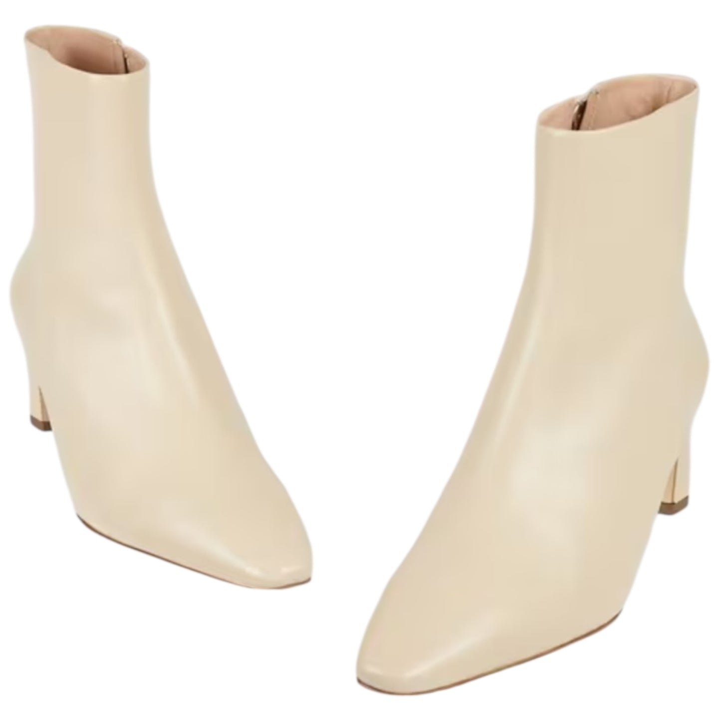 LK Bennett Margaux Sand Leather Blunt Toe Boots - 39 / 6