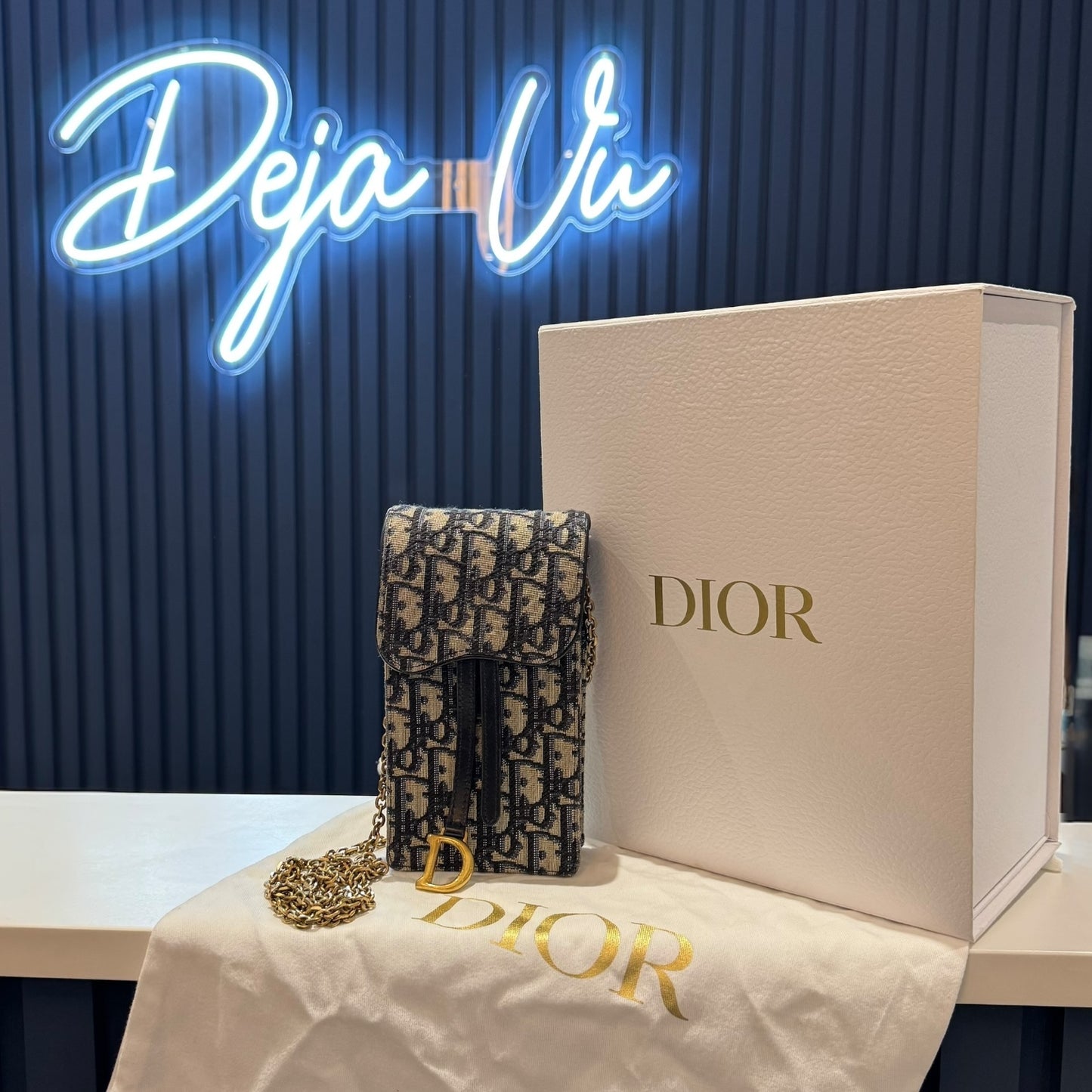 Dior 'Oblique' Saddle Crossbody Bag