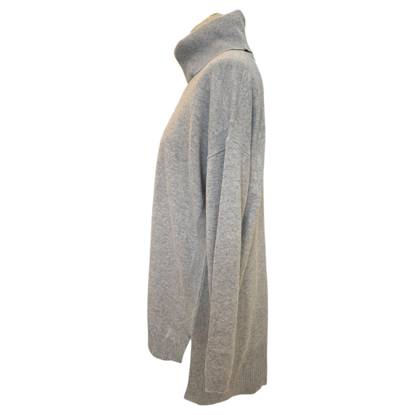 Luisa Cerano Grey Polo Merino Wool and Silk Blend Jumper - 12