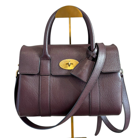 Mulberry Classic Small Bayswater Satchel in Oxblood Classic Grain