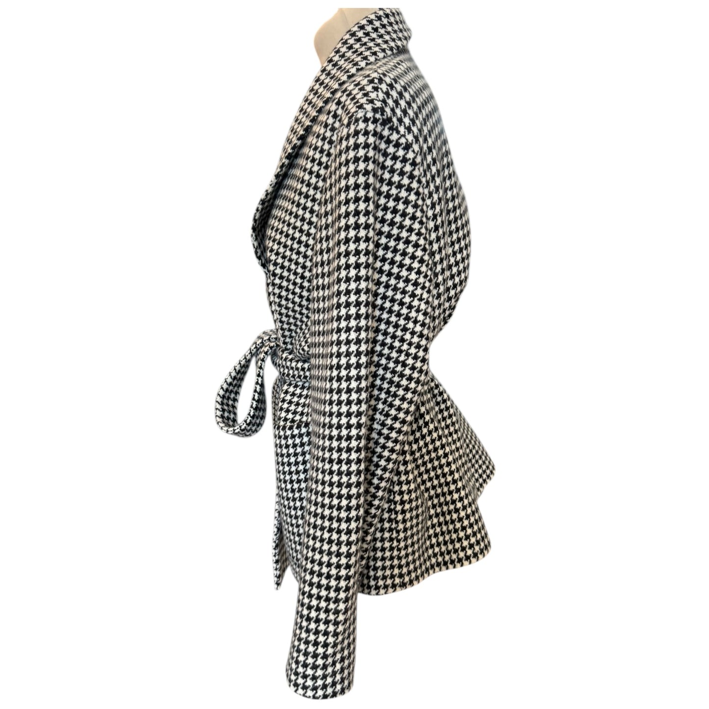 Magee Klara Black and White Houndstooth Wrap Jacket - 14/16 - NEW