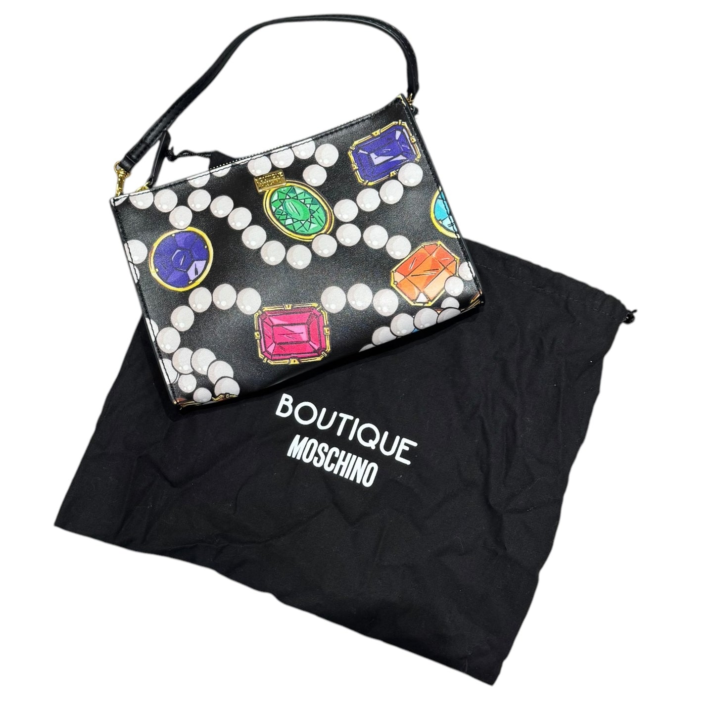 Boutique Moschino Black Patterned Bag