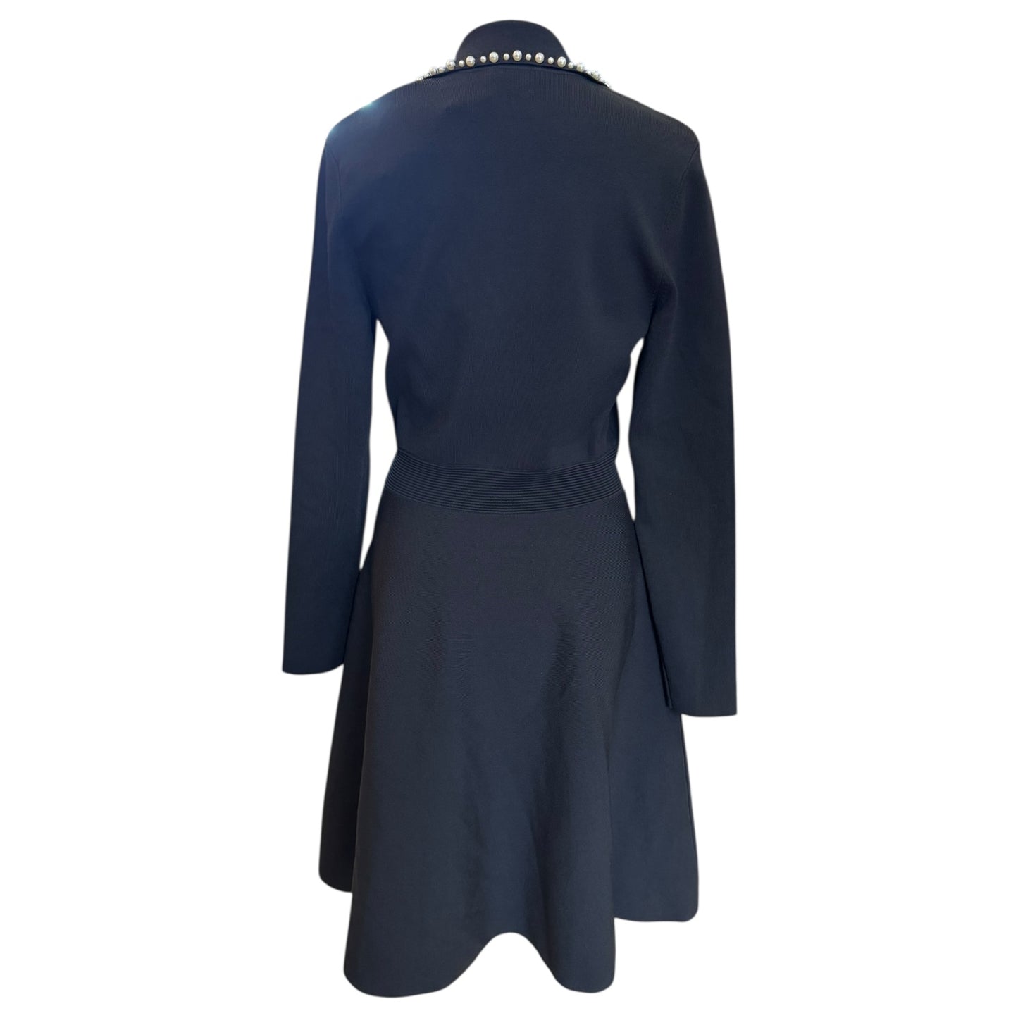 Sandro Suity Black Pearl Knit Dress - 10/12 - NEW