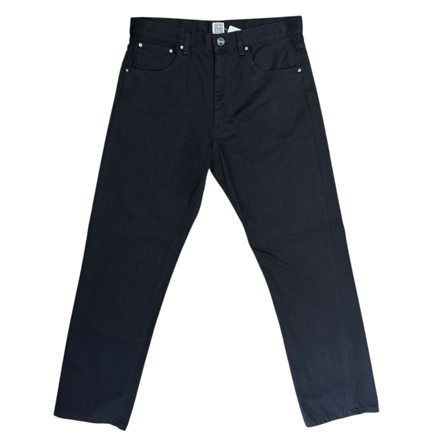 Toteme Black High Rise Straight Leg Jeans - 10/12