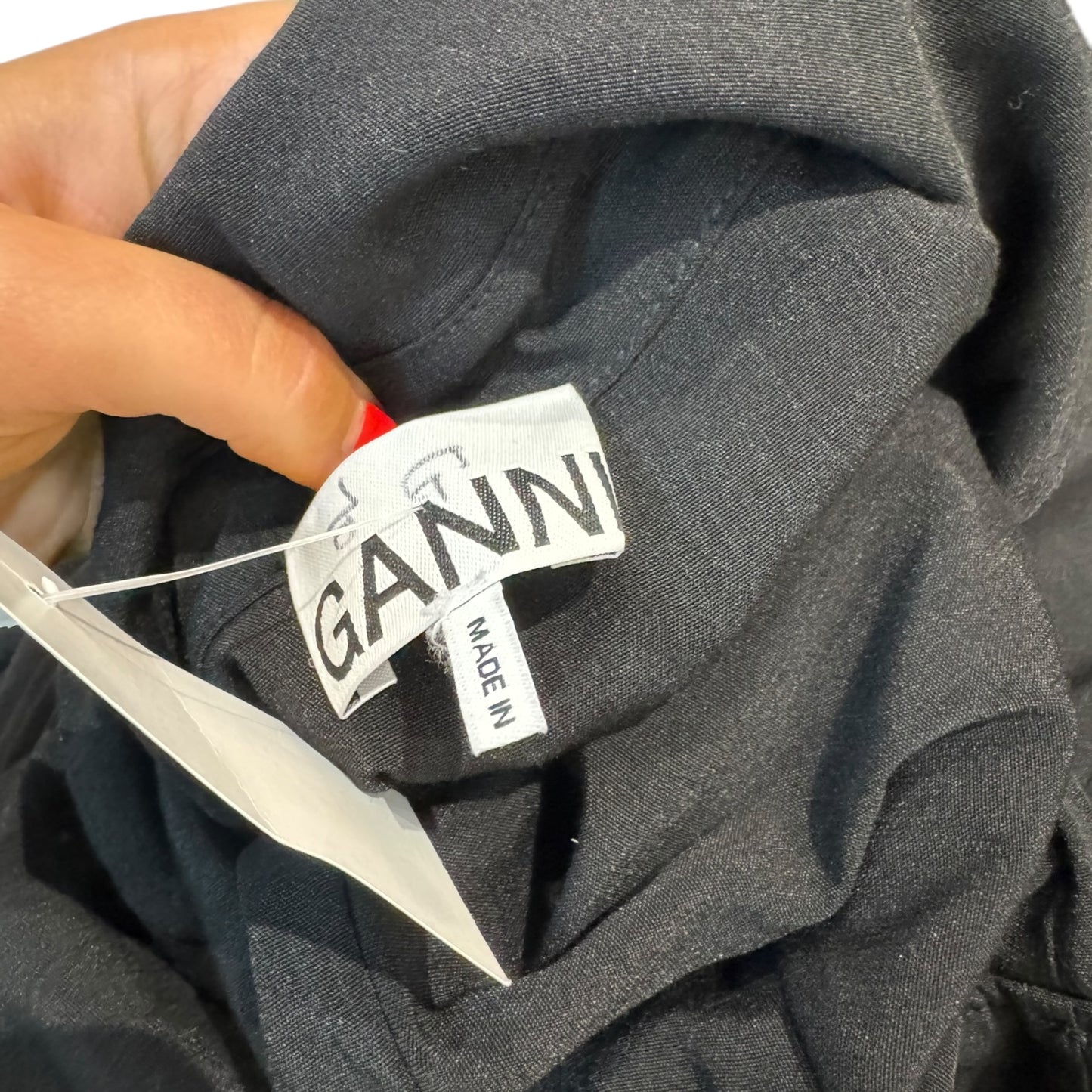 Ganni Black Shirt Dress - 12