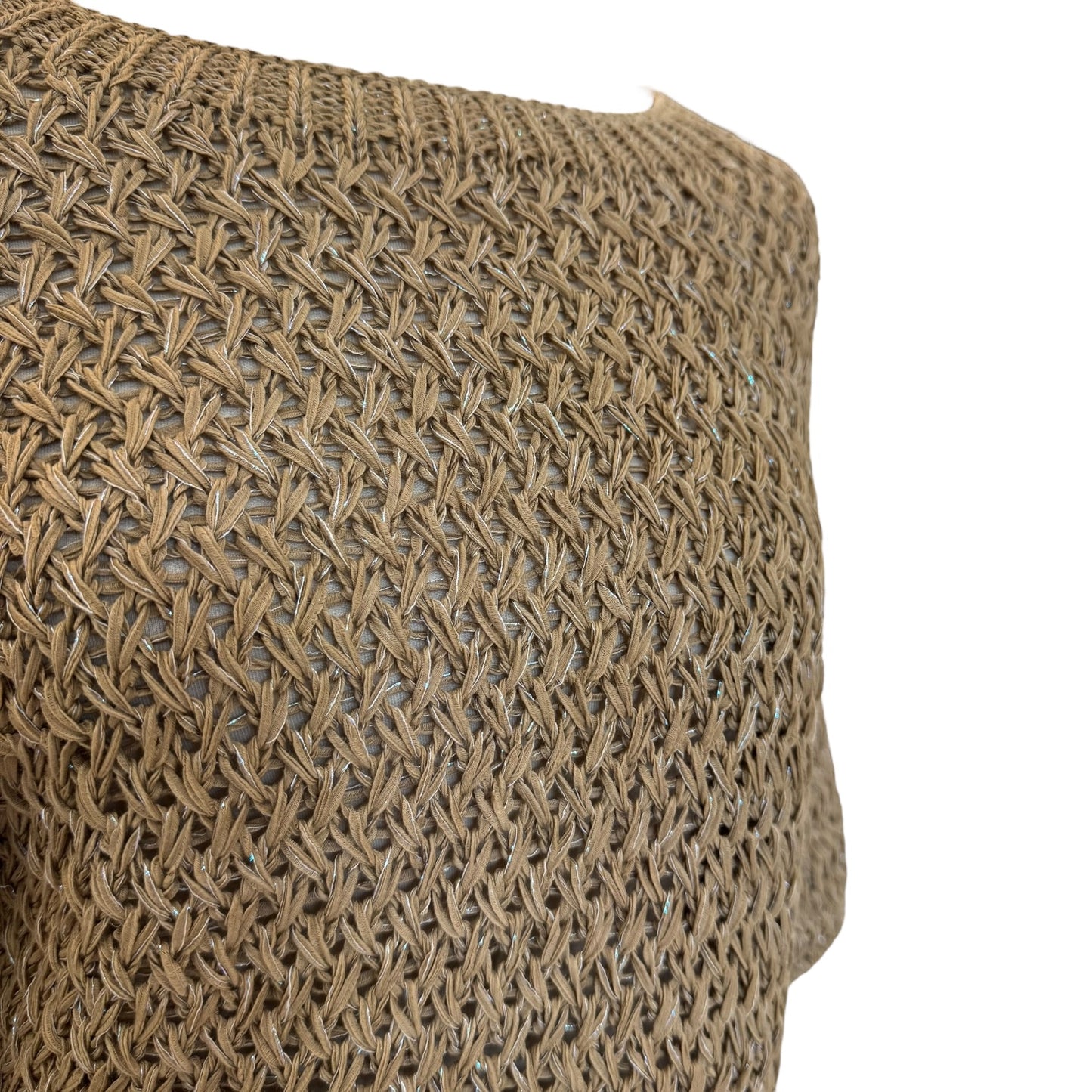 Marella Coffee Crochet Top - 8/10 - NEW