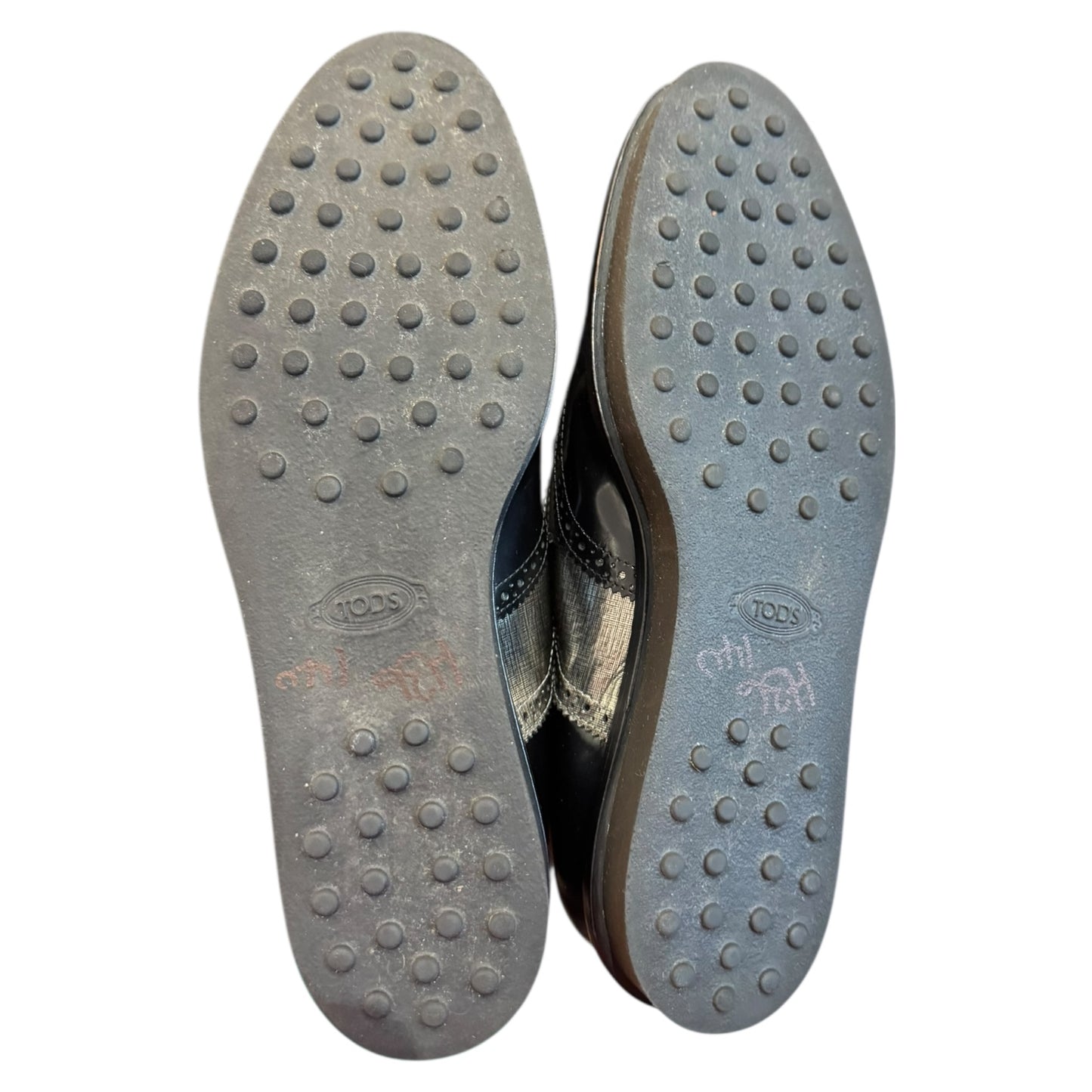 Tods Black and Silver Plateau Brogues - 38.5 / 5.5
