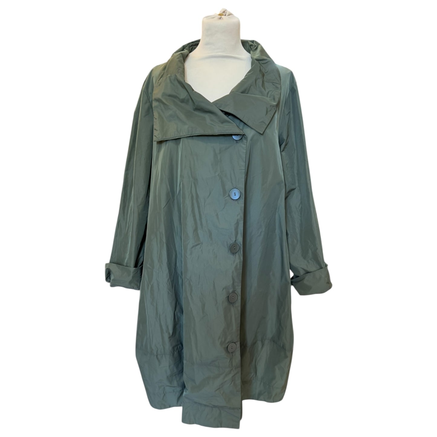 Joseph Ribkoff Khaki Enigma Cocoon Coat - 18
