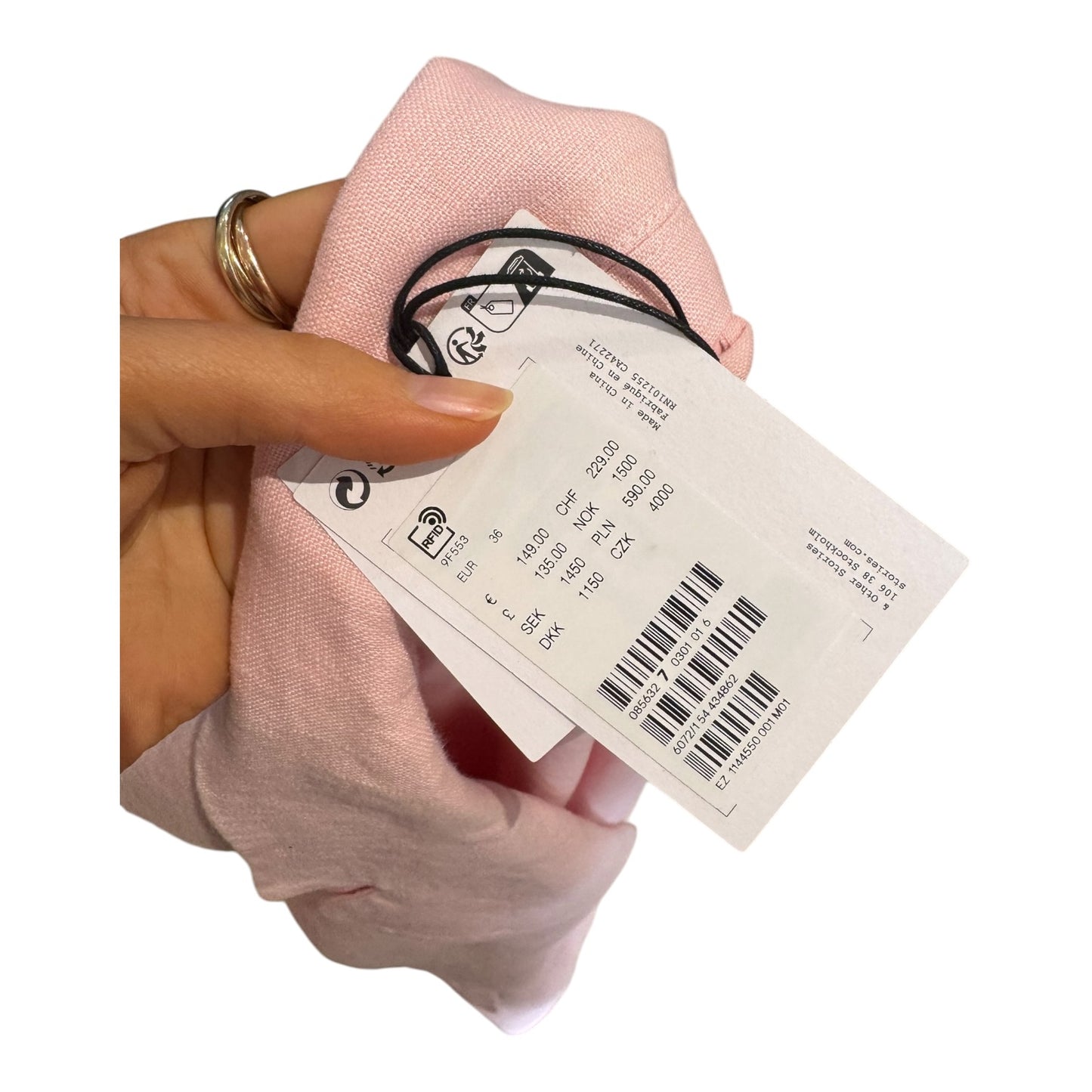 & Other Stories Pink Linen Blazer - 10 - NEW