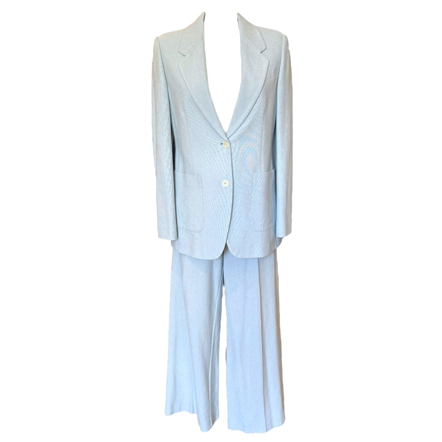 Max Mara Ice Blue Trouser Suit - 12/14
