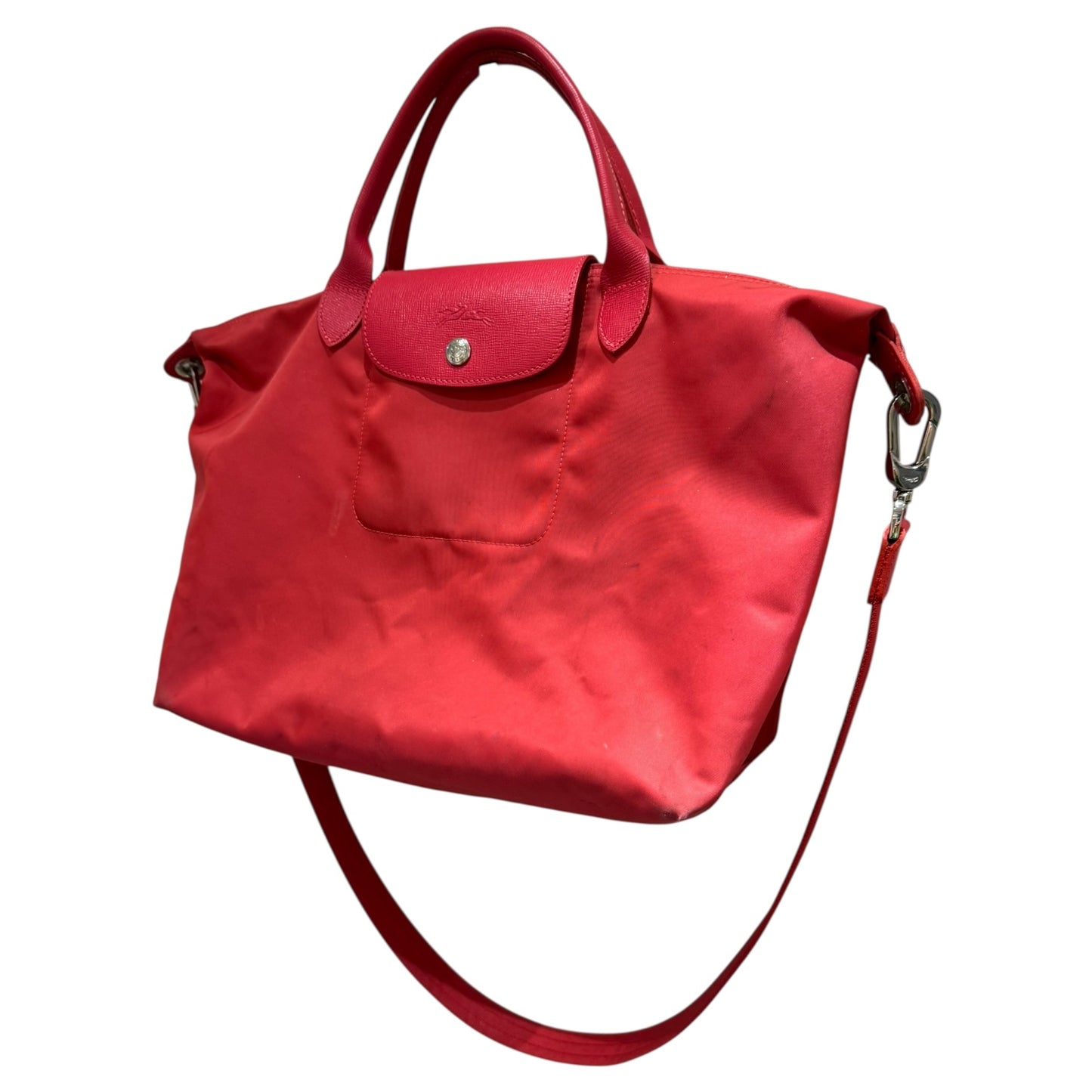 Longchamp Red Le Pliage Cross Body Bag