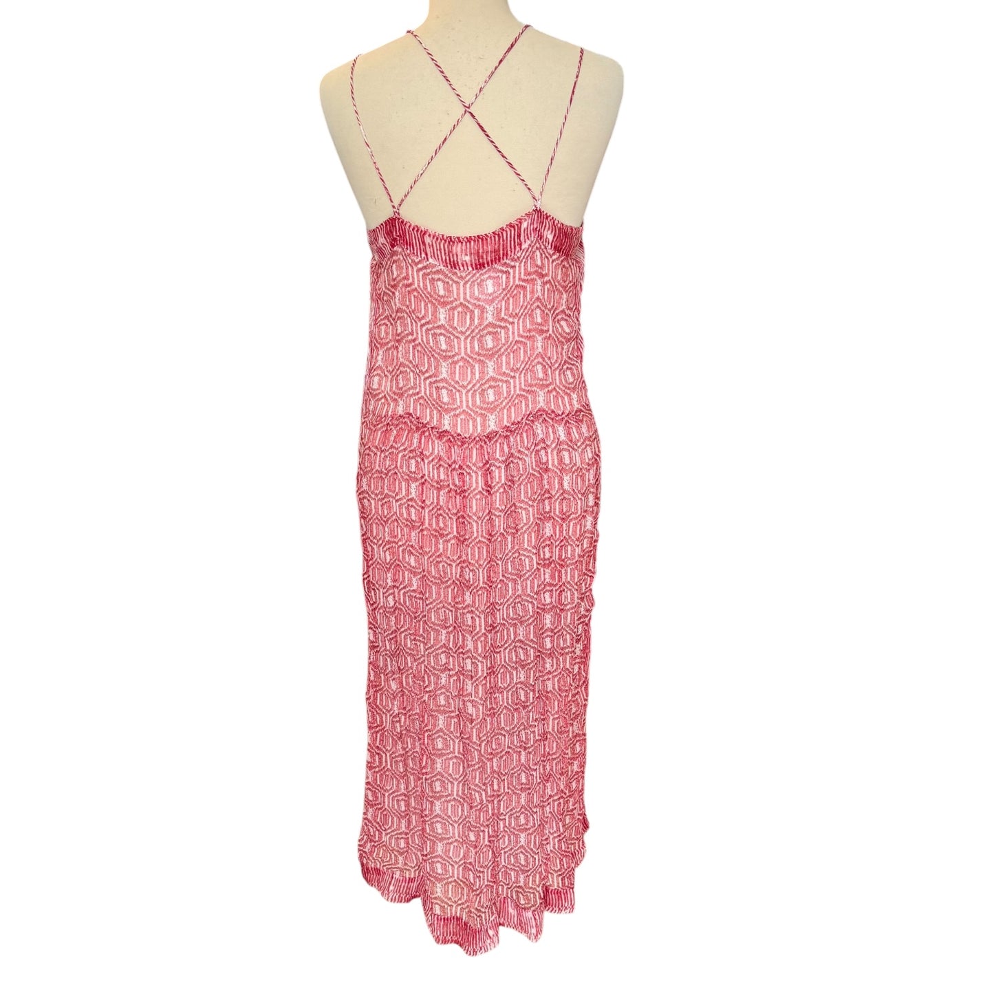 Isabel Marant Red and White Silk Dress - 10