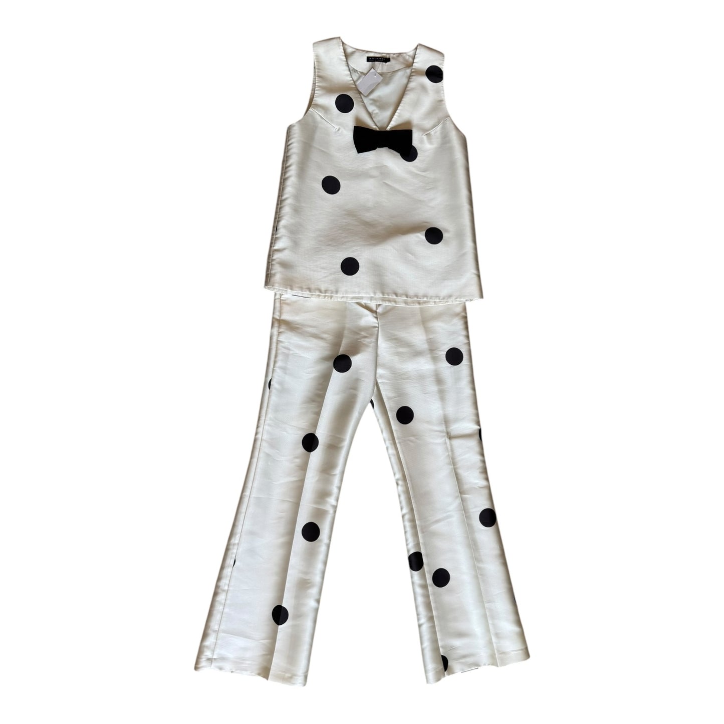 Tara Jarmon Ecru Polka Dot Two Piece - 10/12