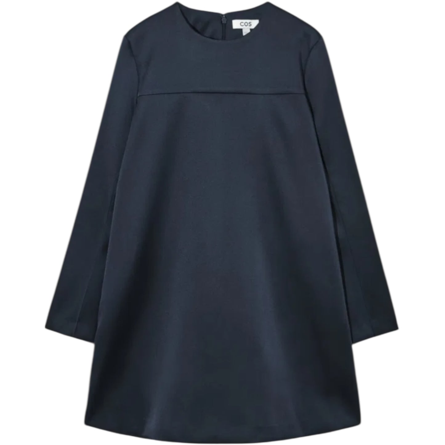 COS Navy A-Line Satin Dress - 8