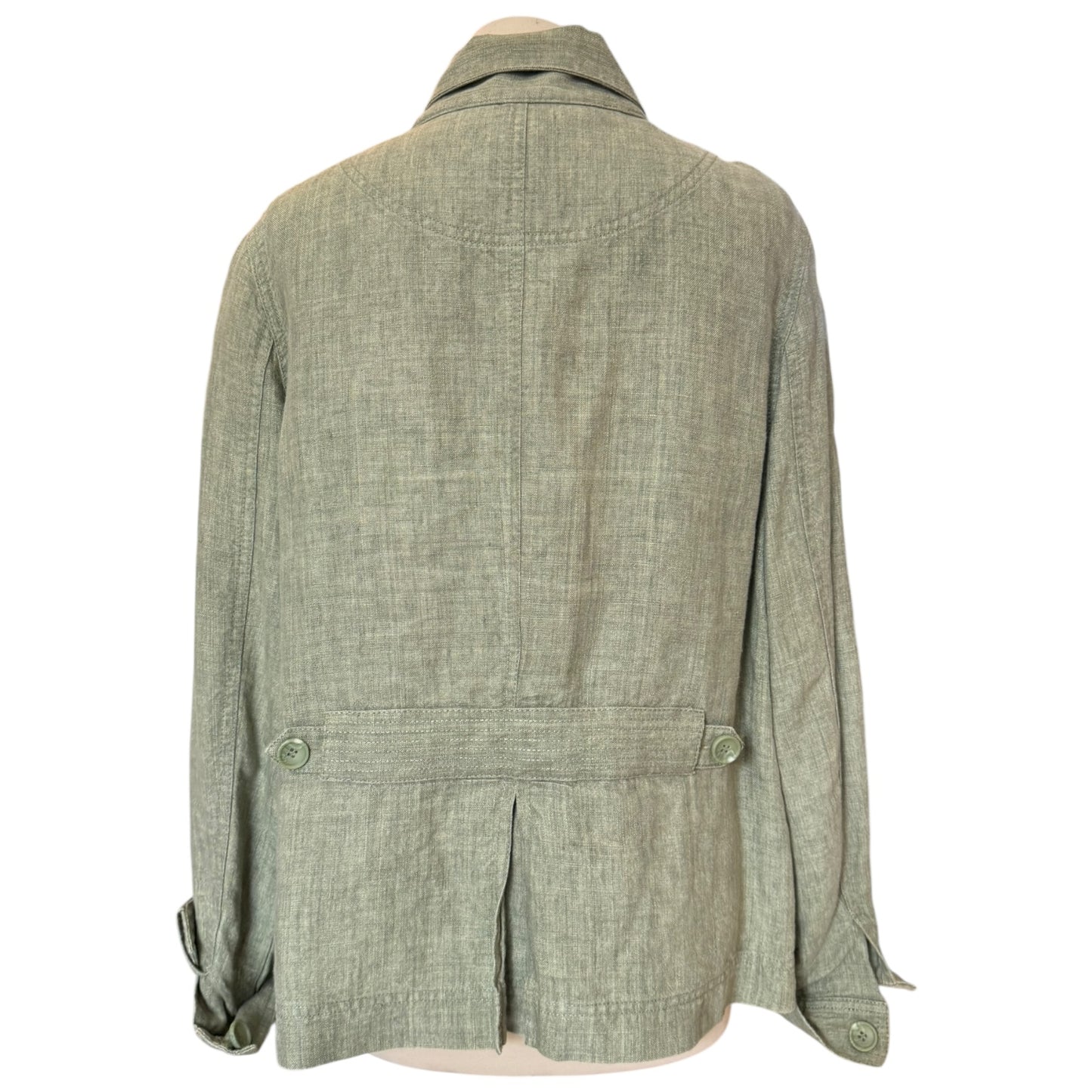 Poetry Green Linen Jacket - 14