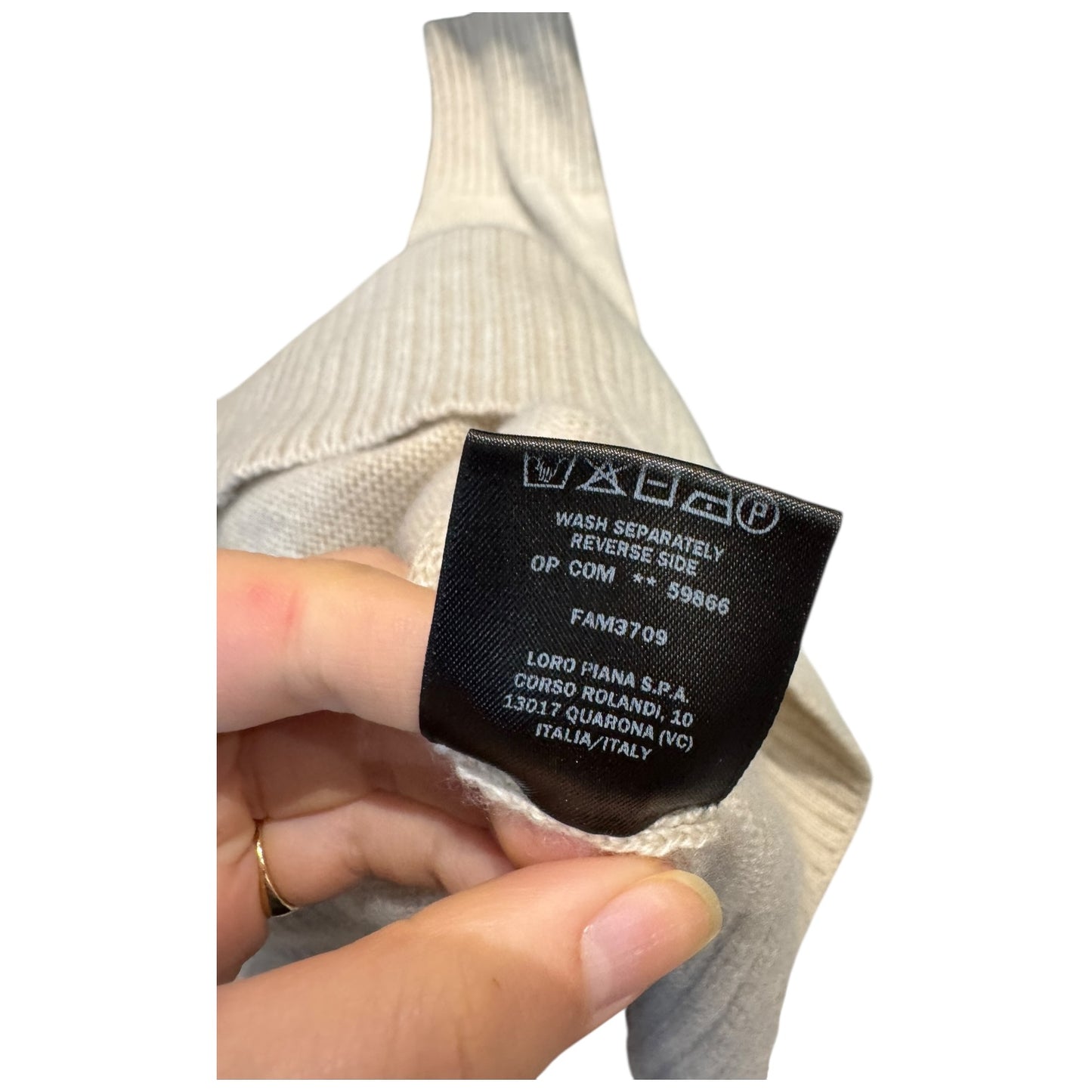 Loro Piana Biege Grassmoor Cashmere Polo Sweater - 10