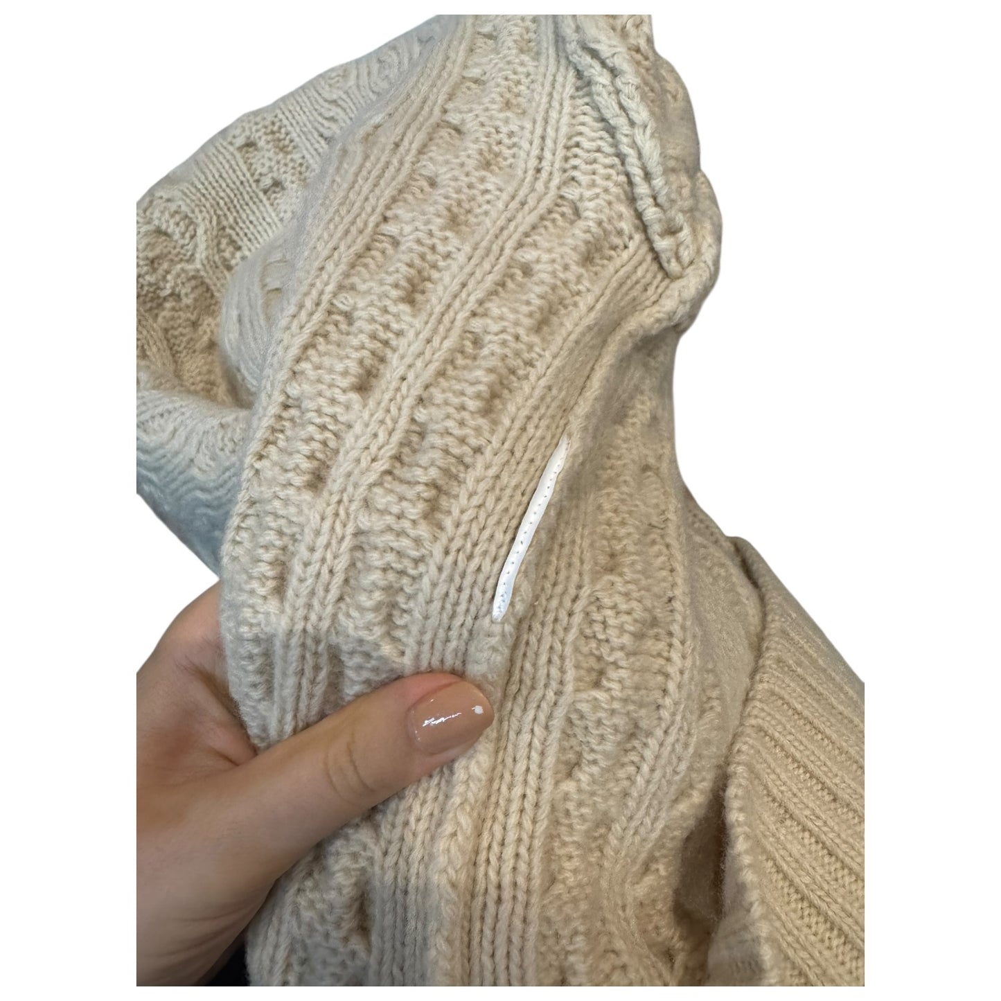 Weekend Max Mara Beige Cable Sweater - 8