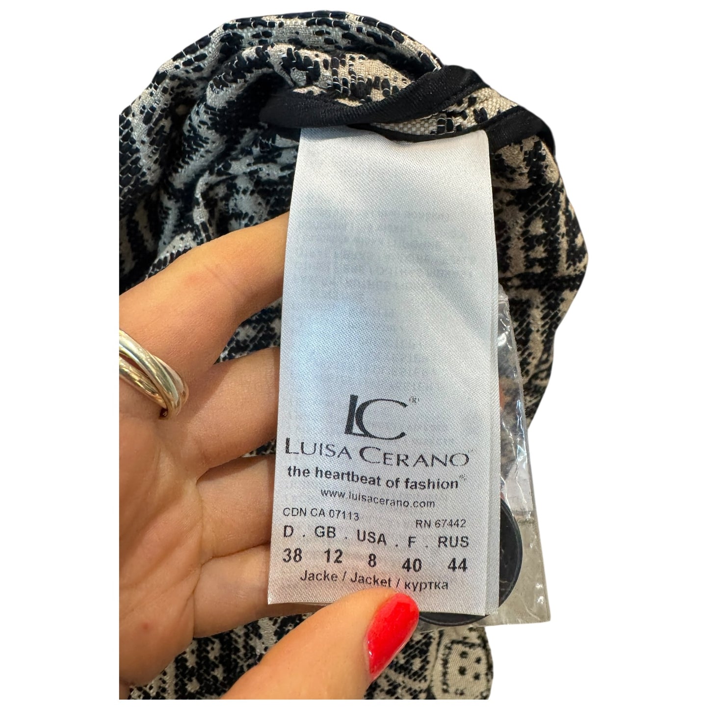 Luisa Cerano Jacquard Dice Print Coat - 12