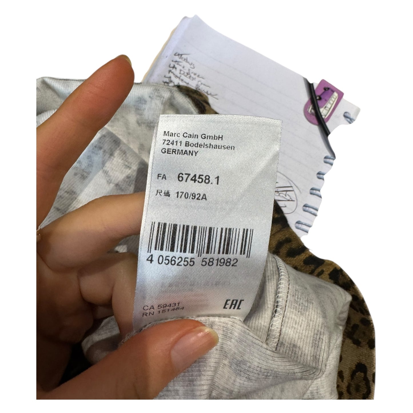 Marc Cain Tan and Black Animal Print Polo Neck Top - 14