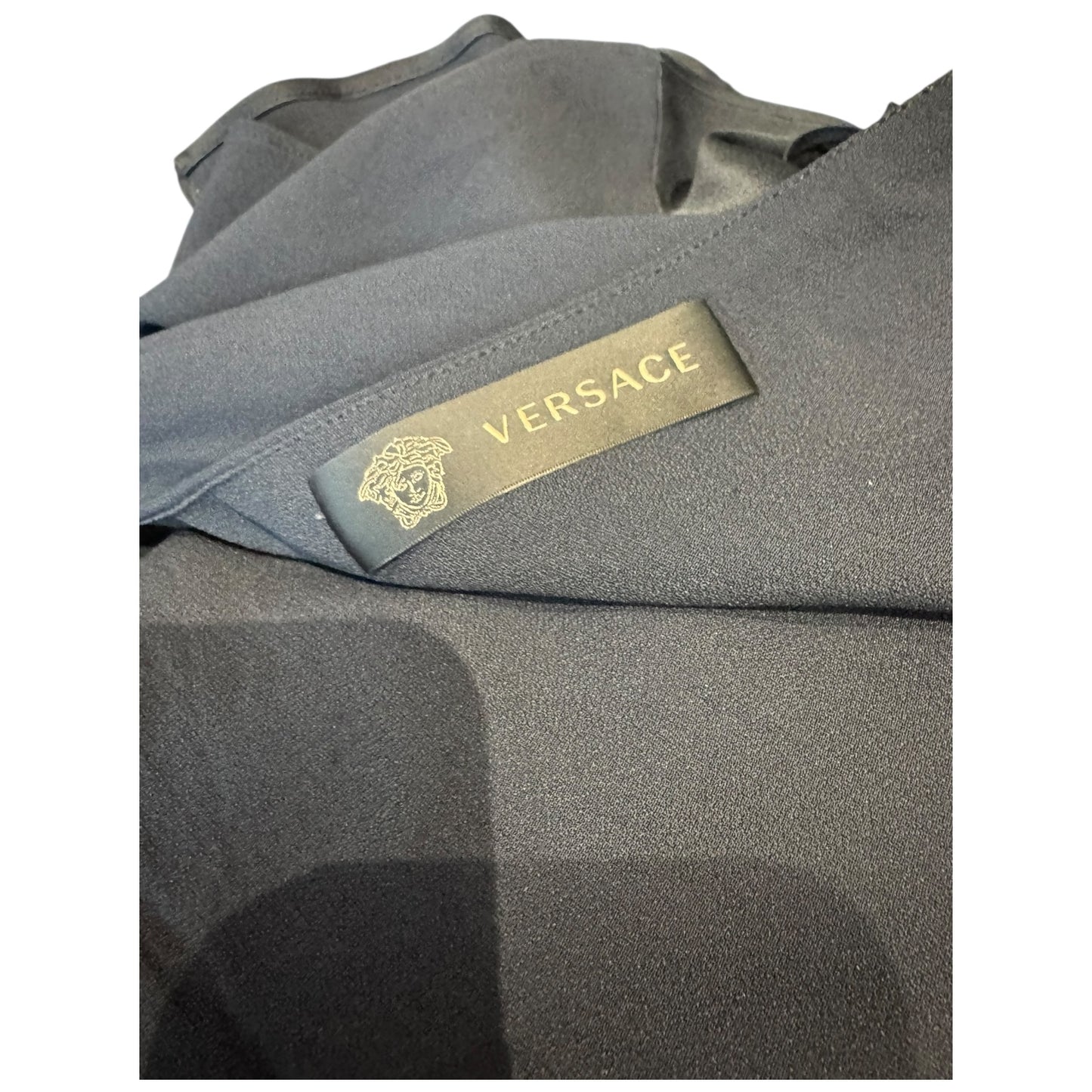 Versace Navy One Shoulder Dress - 12