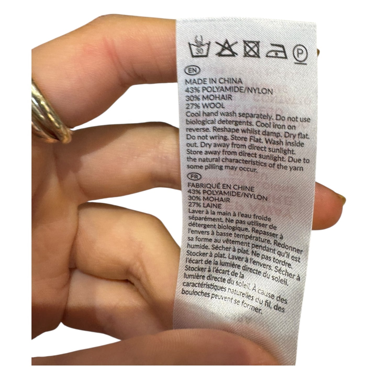 LK Bennett Ebba Cream Mohair-Blend Bubble Knit Jumper - 12/14