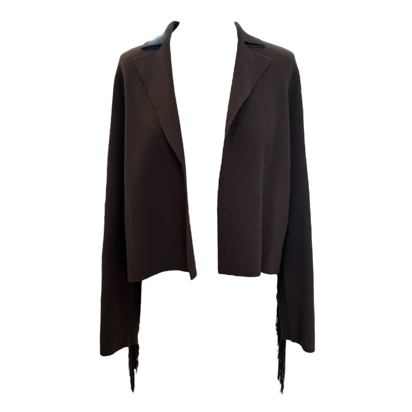 Marella Brown Fringed Cardigan - 8/10