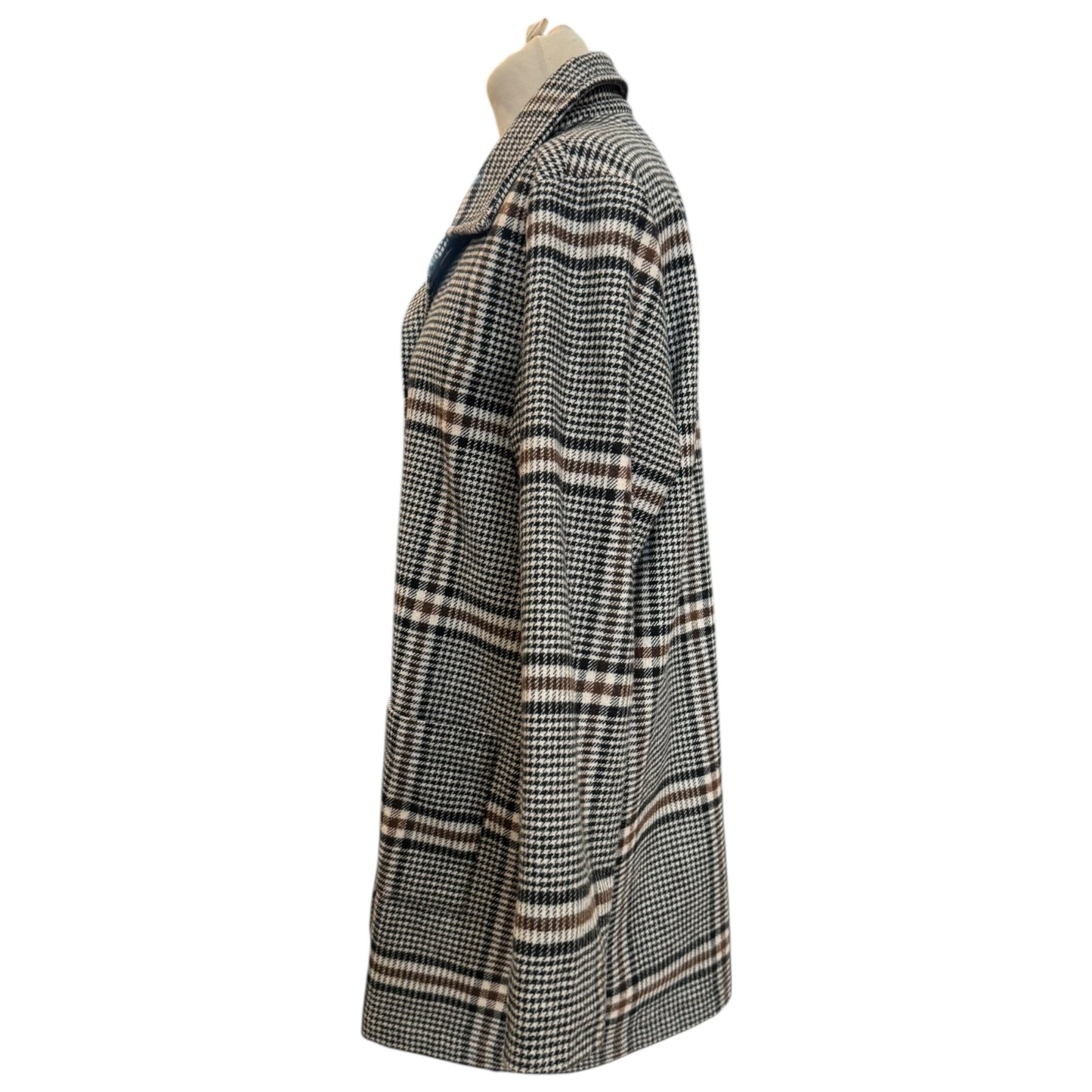 Mus & Bombon Grey and Brown Check Coat - 12