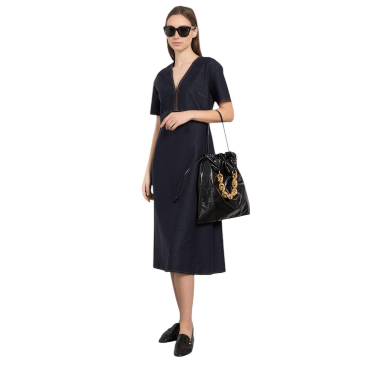 Max Mara Leisure Dark Denim Dress - 12 - NEW