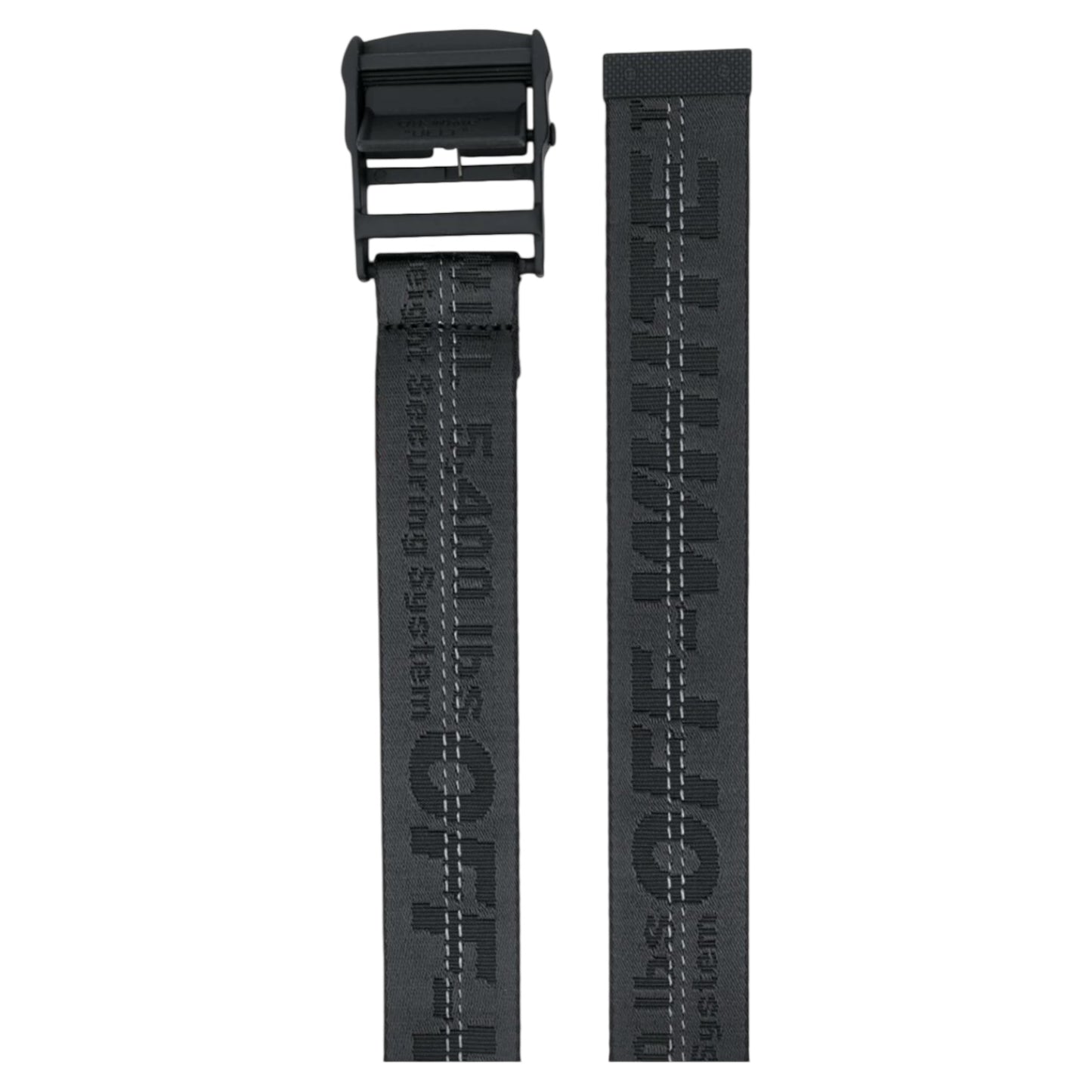 Off White Black Industrial Logo Belt
